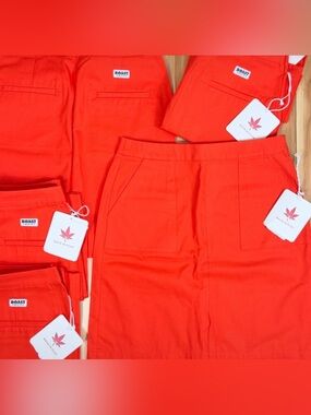 Bundle of 5 BOAST Orange Red Midi Skirt - Tailored High-Waist Style
